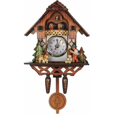 Horloge d'horloge de forêt noire avec quartzwerk et appel au coucou. un (1/5)