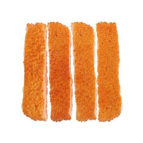 4-teiliges Set aus künstlichen, frittierten Lebensmitteln, darunter auch Requisiten wie frittierte Schweinekoteletts