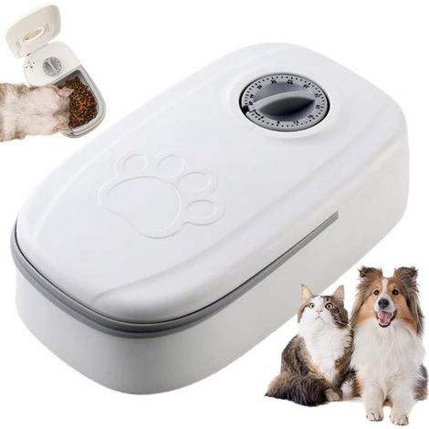Distributore automatico di cibo per animali domestici, ciotola per cibo per gatti, distributore elettrico di cibo per animali domestici, distributore automatico per un pasto, grande (1/5)