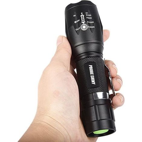 Lampe de poche LED G700 - 5000 lumens - Zoom - X800 Lumitact - Chargeur XM-L T6 - Lampe de poche Upxiang X800 Lumitact (1/4)