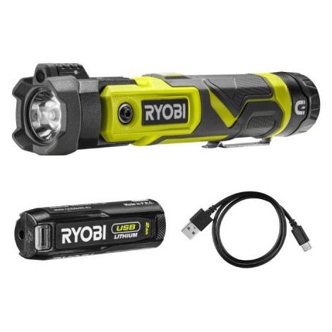 RYOBI Lampe torche 4V USB Lithium - 640 lumens - 1 Batterie 2,0Ah - RLP4-120G (1/9)
