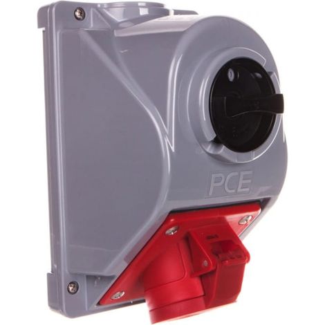 Presa fissa con interruttore 0-1 16A 4P 400V IP44 combo-POL 96061440W