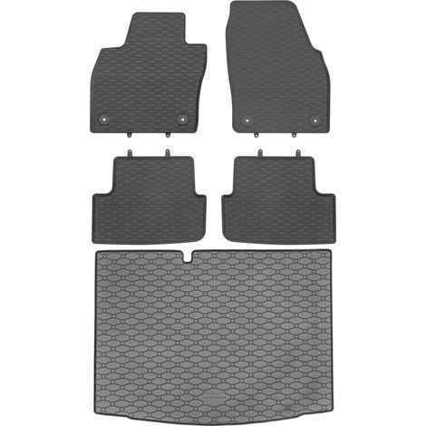 Skoda Fabia III Hatchback dal 2018 al 2021. SET - tappetini in gomma per auto + tappetino per il bagagliaio