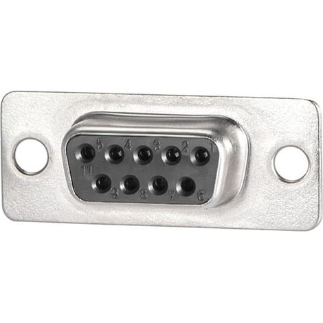 Connettore D-SUB DB9 Femmina a crimpare (1/2)