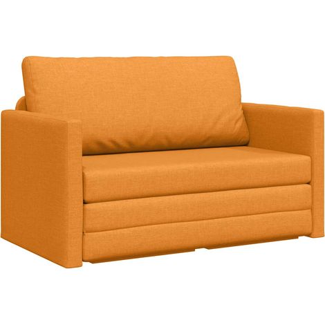 Canapé  Sofa-Lit 110cm Jaune foncé tissu (1/5)
