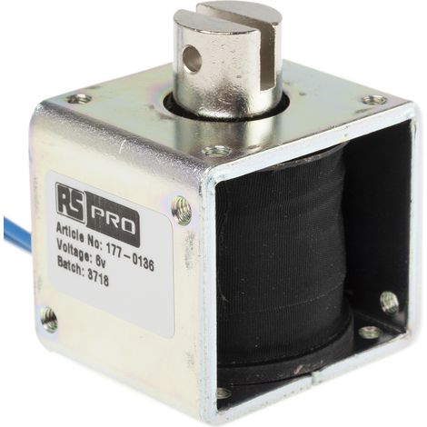 Electroaimant linéaire RS PRO 6 V 42,5 x 40,9 x 40,9 mm ( Prix pour 1 ) (1/3)