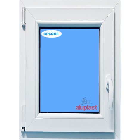 Eco-Blu – Fenêtre PVC H800 mm X L500 mm – Oscillo-battante tirant gauche – Verre dépoli – Isolation thermique et acoustique optimale