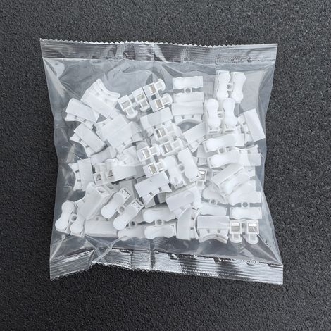 50 bornes de connexion rapides Connecteurs à ressort en acier durable pour le serrage facile de câbles électriques, compatibles avec tensions de 110V-240V, isolés en PVC (1/5)