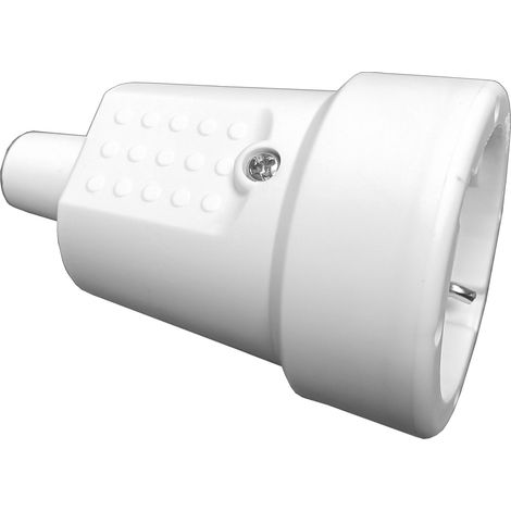 Clavija base goma Schuko blanca 16A