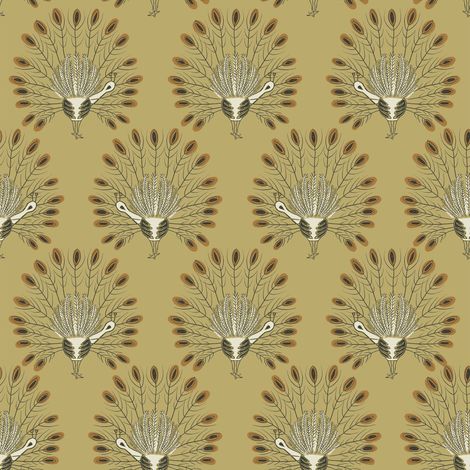 Superfresco Easy Vintage Peacock Ocker Vliestapete