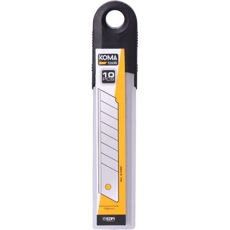 Set mit 10 KomaTools 18-mm-Ersatzklingen für Cutter 91017 (1/4)