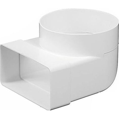 connettore ventilazione awenta kp204-23/100 angolo 90° dimensioni 60x204 mm (1/2)