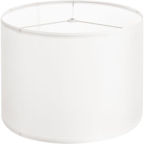Abat-jour tambour, 330 x 330 x 250 mm, abat-jour de remplacement moyen en lin pour lampes de table, lampadaires et suspensions, housse de rechange pour lampe, assemblage facile, lin blanc cassé (1/5)