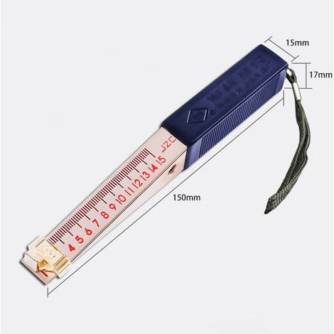 Jauge D Épaisseur Vernier 1 À 15 Mm Précision 0 2 Mm Règle Inspection Technique Cuivre Pur (1/3)