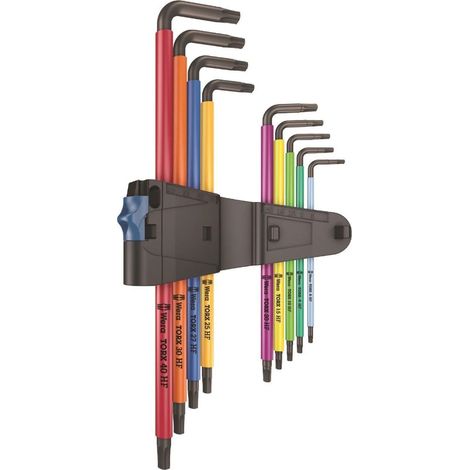 Wera 024470 9 Piece Multicolour Long Torx Key Set Holding Function T8-T40