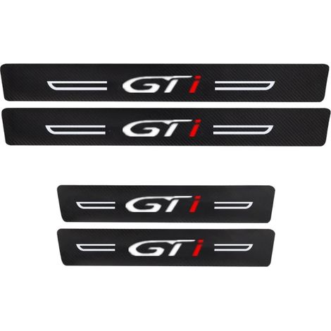 (Lot de 4 pour GTi) Seuil de porte autocollant, seuil de coffre, protection de pare-chocs compatibles avec Peugeot GT GTLine 3008 4008 206 307 207 208 2008 408 406 508 308 (1/5)