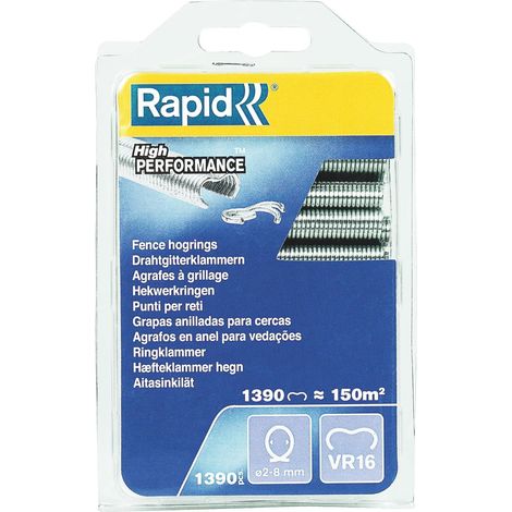 Rapid 40108799 VR16 Fence Hog Rings Pack 1390 Galvanised RPDVR16GA139