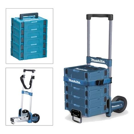 Makita Foldable MakPac Case Trolley Sack Truck + 5 x Type 1 Makpac Cases (1/2)