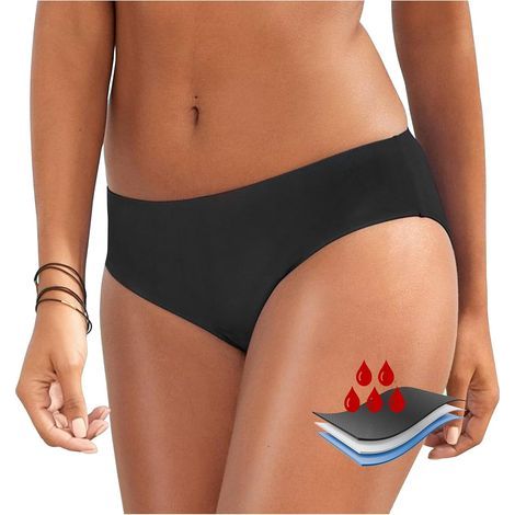Maillot de Bain menstruel Femme,aillot de Bain pour regle,sous-vêtements menstruels étanches,Femme Bas de Maillot de Bikini,Culotte de Bain Menstruelle Flux Moyen(XL)