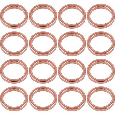 Joint Vidange, Joint Bouchon Vidange avec Diamètre 16x22x2 Millimètres, Rondelle en Cuivre Haute Pureté et Anti Corrosion, Bague Étanchéité pour Vidange Moteur Voiture 16 Pièces Compatible avec VW (1/5)