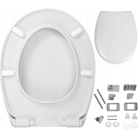Abattant WC universel solide – frein de chute, antibactérien, duroplast rigide (1/5)