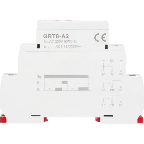 Relais Temporisateur Industriel GRT8-A2 pour Rail Din, Minuterie Automatique 230V AC (1/5)