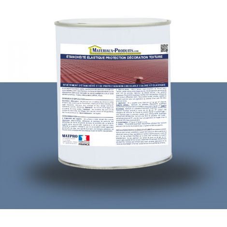 Etanchéité Elastique Protection Décoration Toiture - 1 Kg Bleu pigeon - MATPRO (1/5)