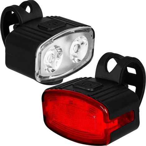 Juego de luces LED USB-C para bicicleta Vayox VA0155, delantera y trasera, 200 lúmenes. (1/5)