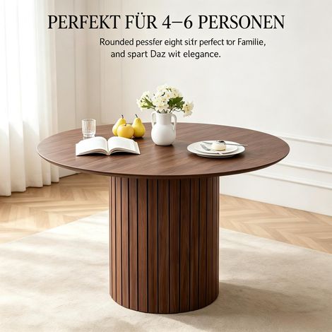 Funktionaler Runder Tisch,Speisetisch im Minimalistischen Look,Rundtisch,Runder Esstisch(nur mit Esstisch) (1/5)