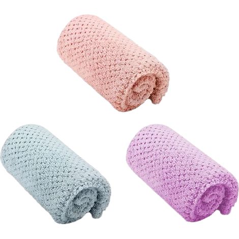 Juego de 3 toallas para el cabello, microfibra, secado rápido, antiencrespamiento, para todo tipo de cabello. (1/5)