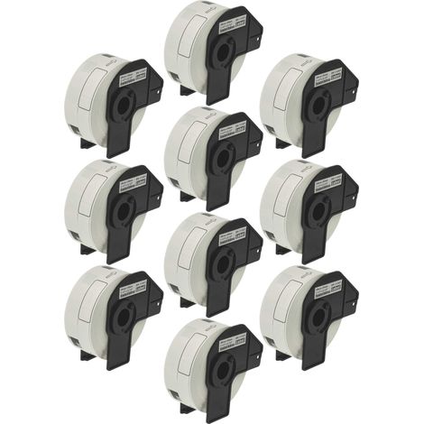 vhbw 10x Label Roll with Holder 29mm x 90mm (400 Label) compatible with Brother PT QL-800, QL-810W Label Maker - Premium (1/4)