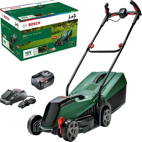 Bosch Akku-Rasenmäher CityMower 18V-32-300 Solo, ohne Akku/Ladegerät, im Karton, Ausführung: 06008B9A0A, 1x5,0Ah, Ladegerät (1/5)