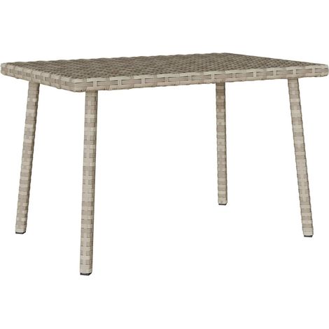 Maison Exclusive - Garten-Couchtisch Rechteckig Hellgrau 60x40x37