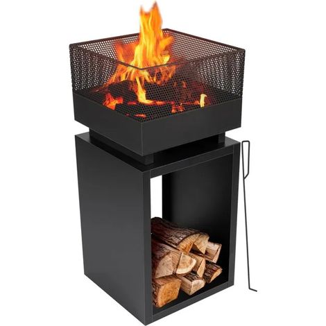 fire pit bbq-collection fire pit métal 39x39 cm 85 cm