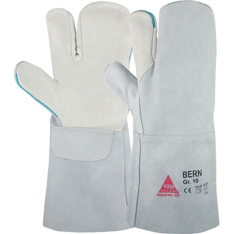 Hase Bern Arbeitshandschuh aus Rindnarben-/Rindspaltleder Größe 10 6 Stk