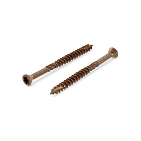 200 vis de terrasse inox a2 bruni autoforeuse tete decorative torx 25 - dtail : Ø 5 x 50