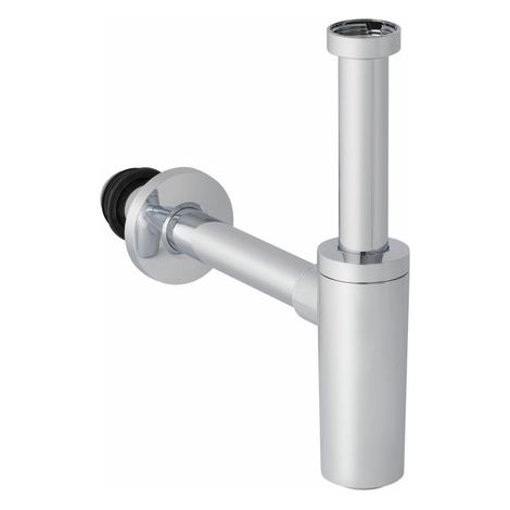 Geberit - Siphon en tube plongeur pour lavabo, sortie horizontale, d 32 mm, 1 1/4 G, chrome brillant 151.034.21.1 (1/6)