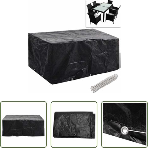 vidaXL UV-beständige Abdeckung - Gartenmöbel-Abdeckung 8 Ösen 240x140x90 cm (1/5)