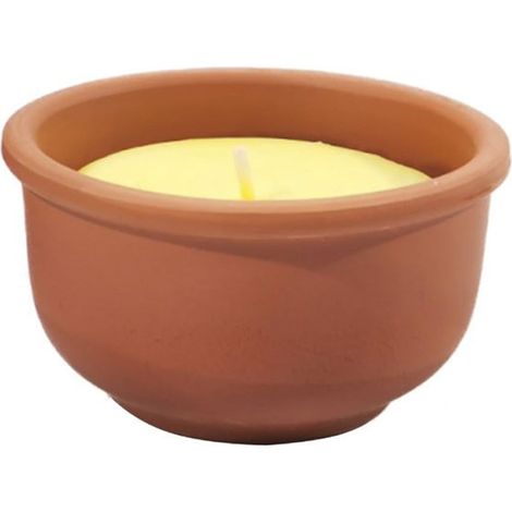 TrAdE Shop Traesio - Set 44pz Candela Citronella Vasetti In Terracotta Repellente Per Zanzare Da 80gr. 617968 - (1/3)