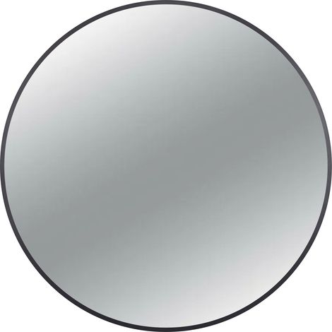 BALNEO - miroir de salle de bain rond noir CORINA BLACK 70 cm - miroir mural avec cadre en aluminium (1/5)