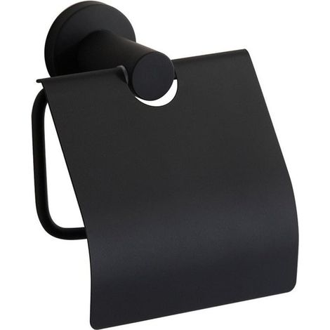 CCYKXA Porte Rouleau Papier avec Couverture Montage Mural Pratique avec Fixation Invisible Construit par 304 Acier Inoxydablede en Finition de Peinture de Caoutchouc pour Salle de Bain Toilette