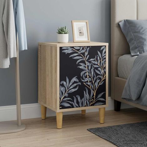 vidaXL Bedside Cabinet DOKKUM Sonoma Oak 36 x 33 x 50 cm (1/5)