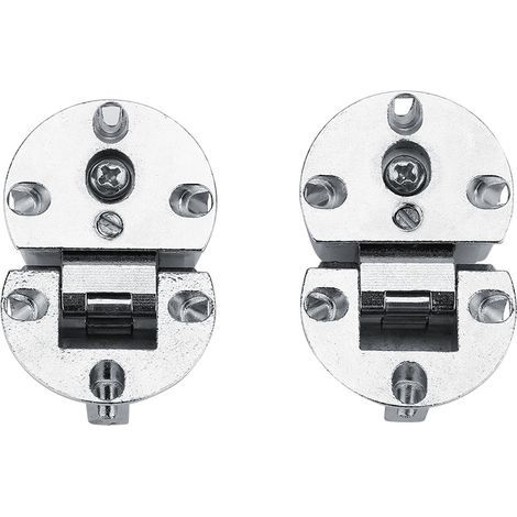 2 charnières à battant en alliage de zinc, angle 90°, pour portes de cuisine, chambre, armoire, meubles (1/5)
