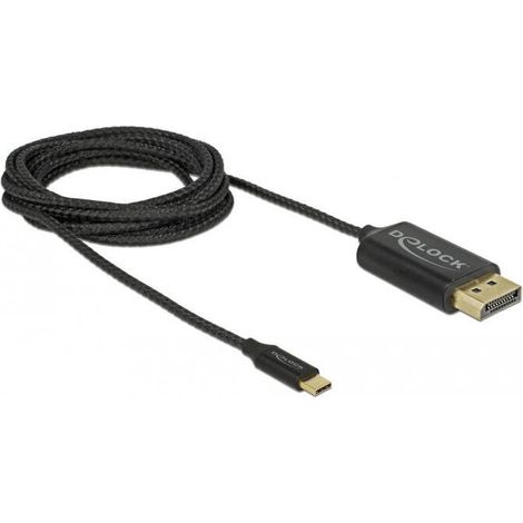 DELOCK Cable USB Tipo-C a DisplayPort DP Alt Mode 4K 60Hz 2 m coaxial (1/2)