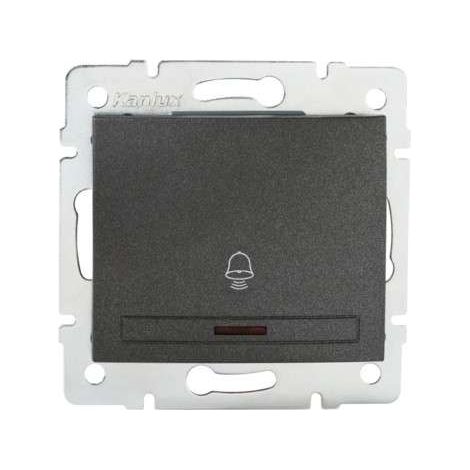 Bouton sonnette LED Kanlux DOMO graphite encastrable IP20 (1/5)