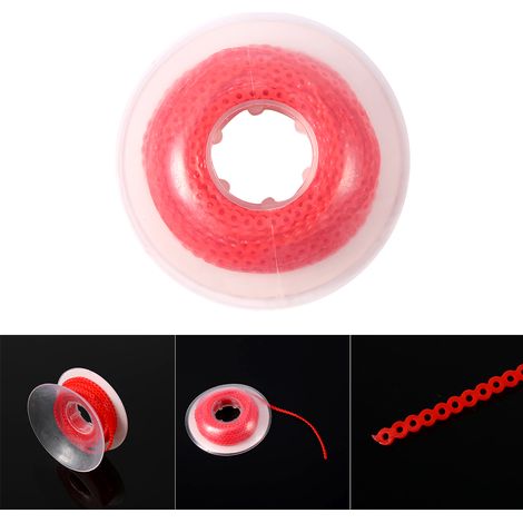 Extrem leistungsstarke, durchgehende kieferorthopädische Gummikette in einer Zahnschlaufe (Rot) (1/5)