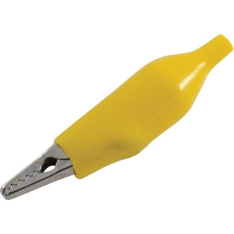 Kleine gelbe Krokodilklemme, 5 Stück