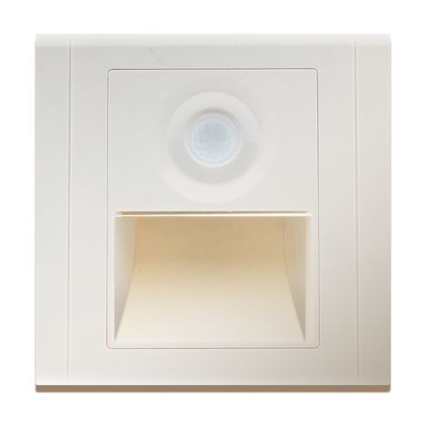IluminaShop - Baliza LED Nomis Square 12W con Sensor PIR / Crepuscular Blanco Neutro 4500K (1/3)