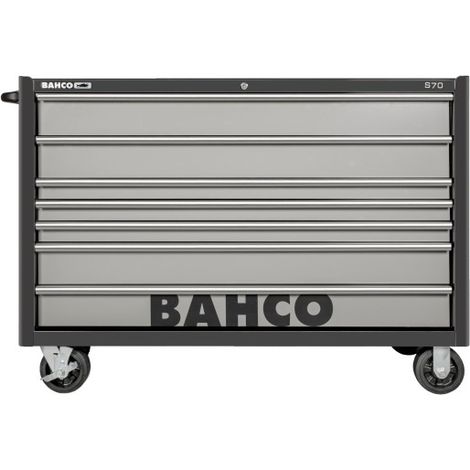 Bahco – Servante d'atelier XXL 53' – 7 tiroirs – Construction acier renforcé – Ouverture tiroirs 100% – Roues silencieuses 150x50 mm (1/2)