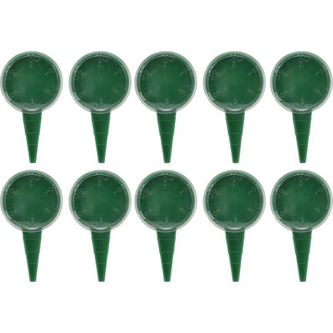 Sembradora manual con 5 ajustes diferentes, dispensador de semillas reutilizable, herramienta para sembrar y trasplantar plantas verdes, 10 unidades. (1/5)